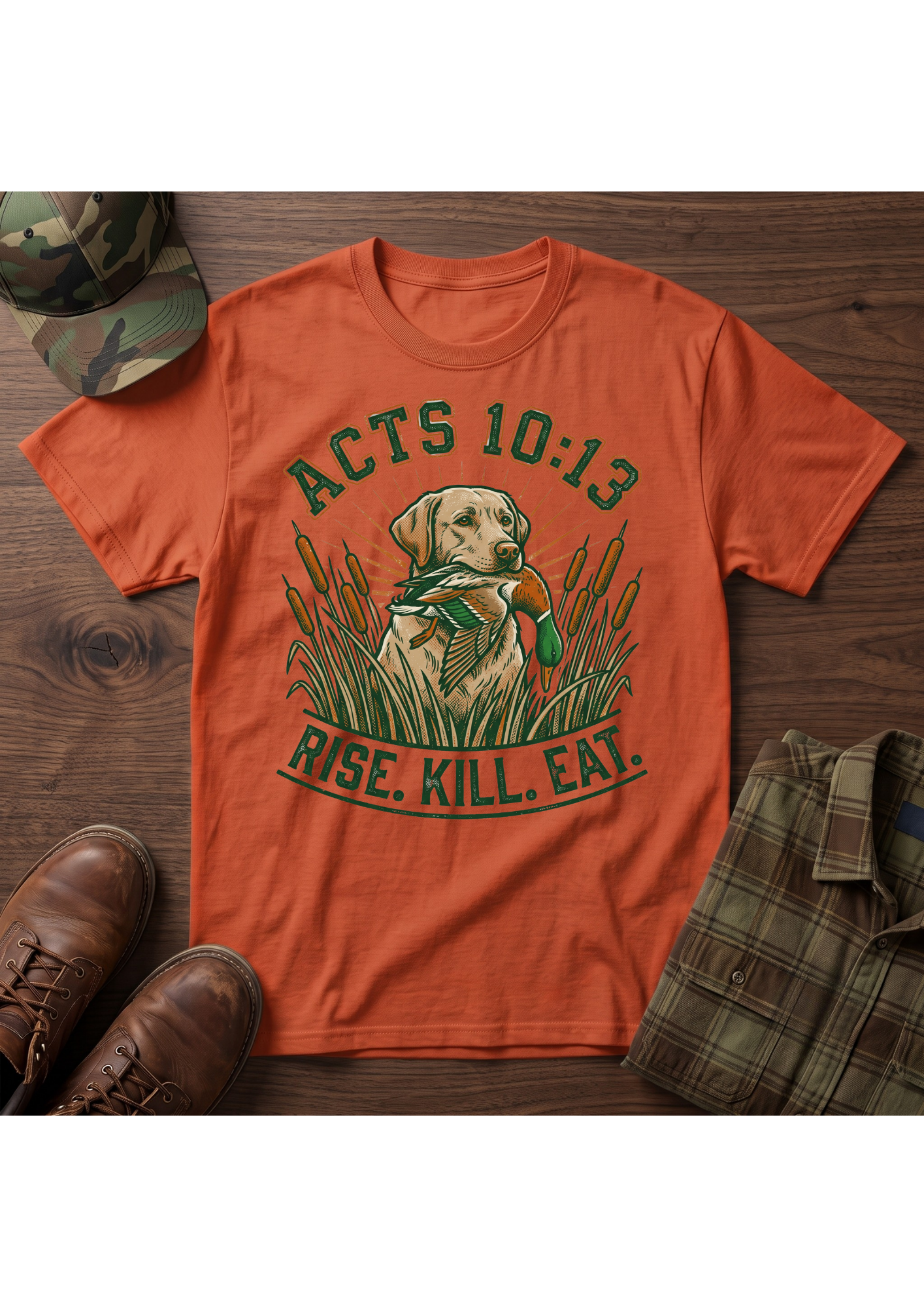 Rise, Kill, Eat Waterfowl Retriever T-Shirt