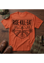 Rise, Kill, Eat Bow and Deer Track T-Shirt