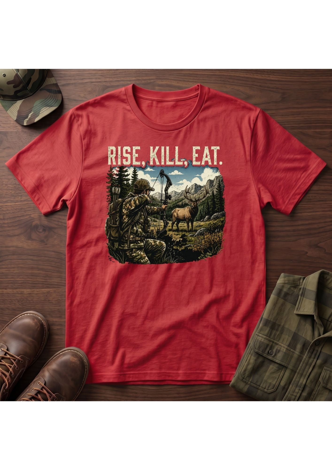 Elk Hunter Acts 10:13 T-Shirt