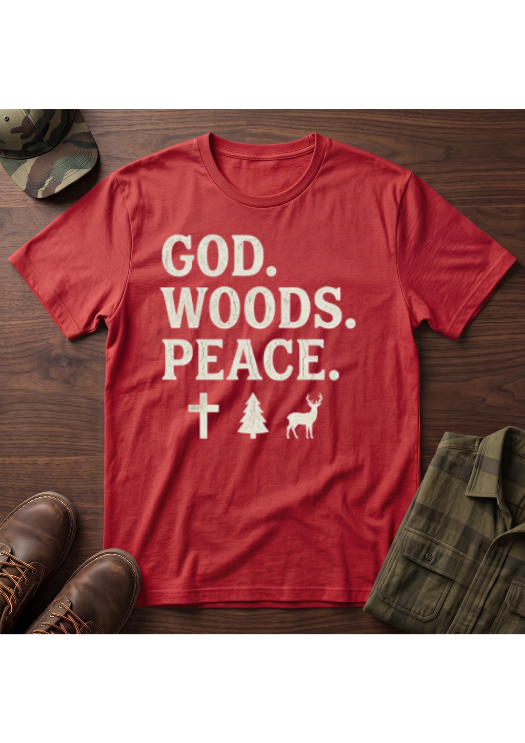 God, Woods, Peace T-Shirt