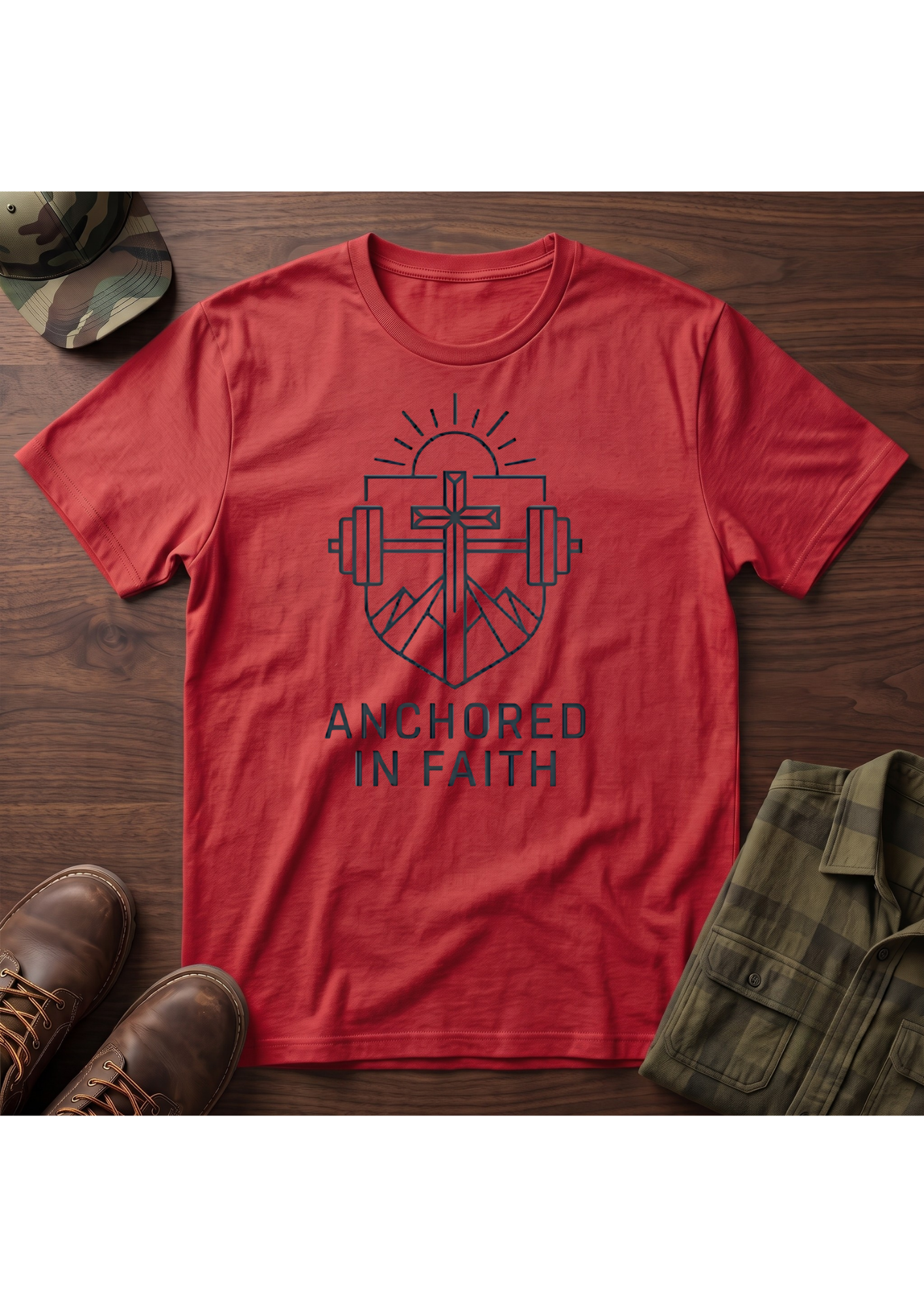 Anchored in Faith  Minimalist T-Shirt