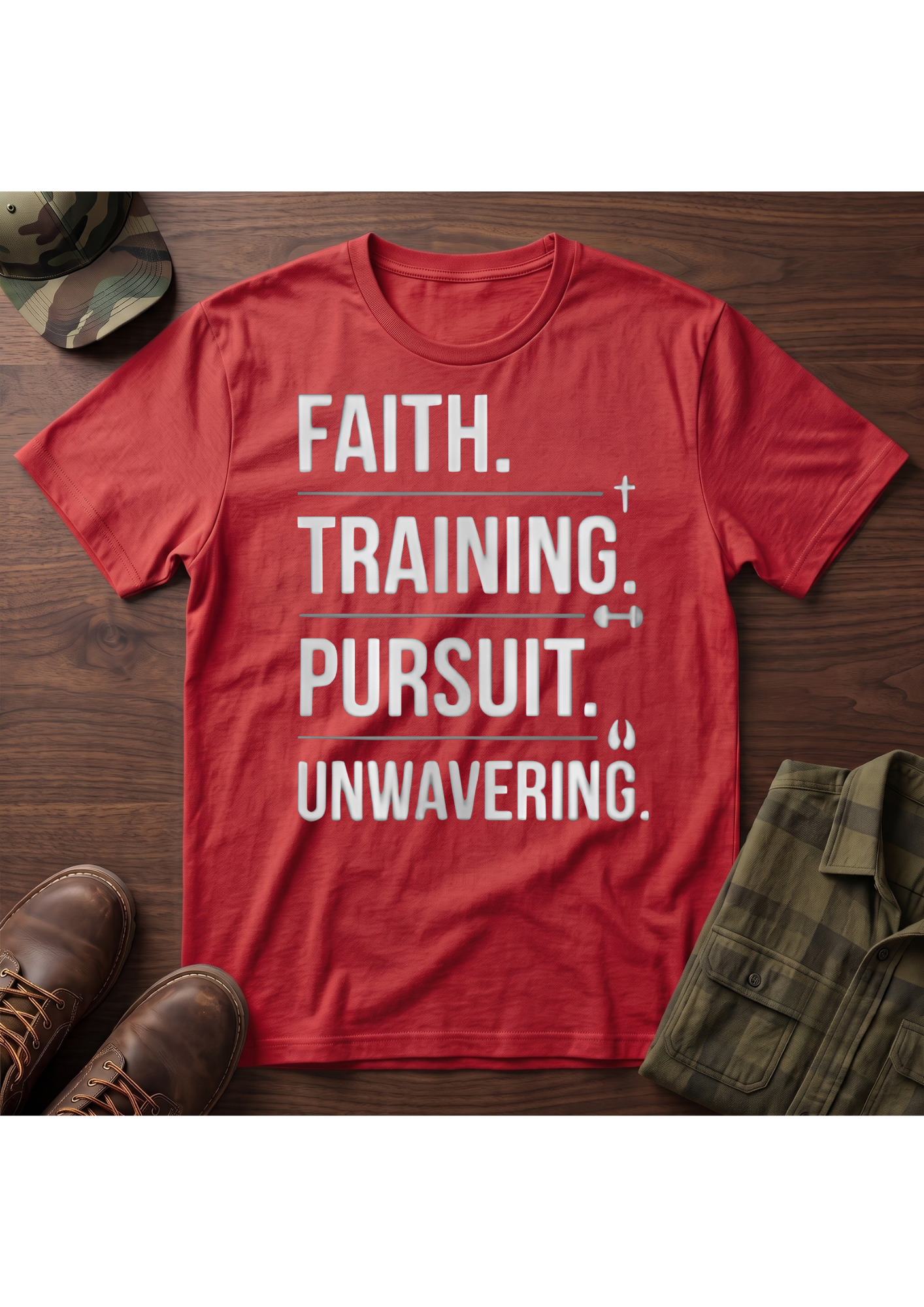 Faith. Training. Pursuit. Unwavering T-Shirt