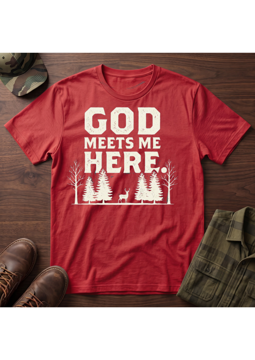 God Meets Me Here T-Shirt