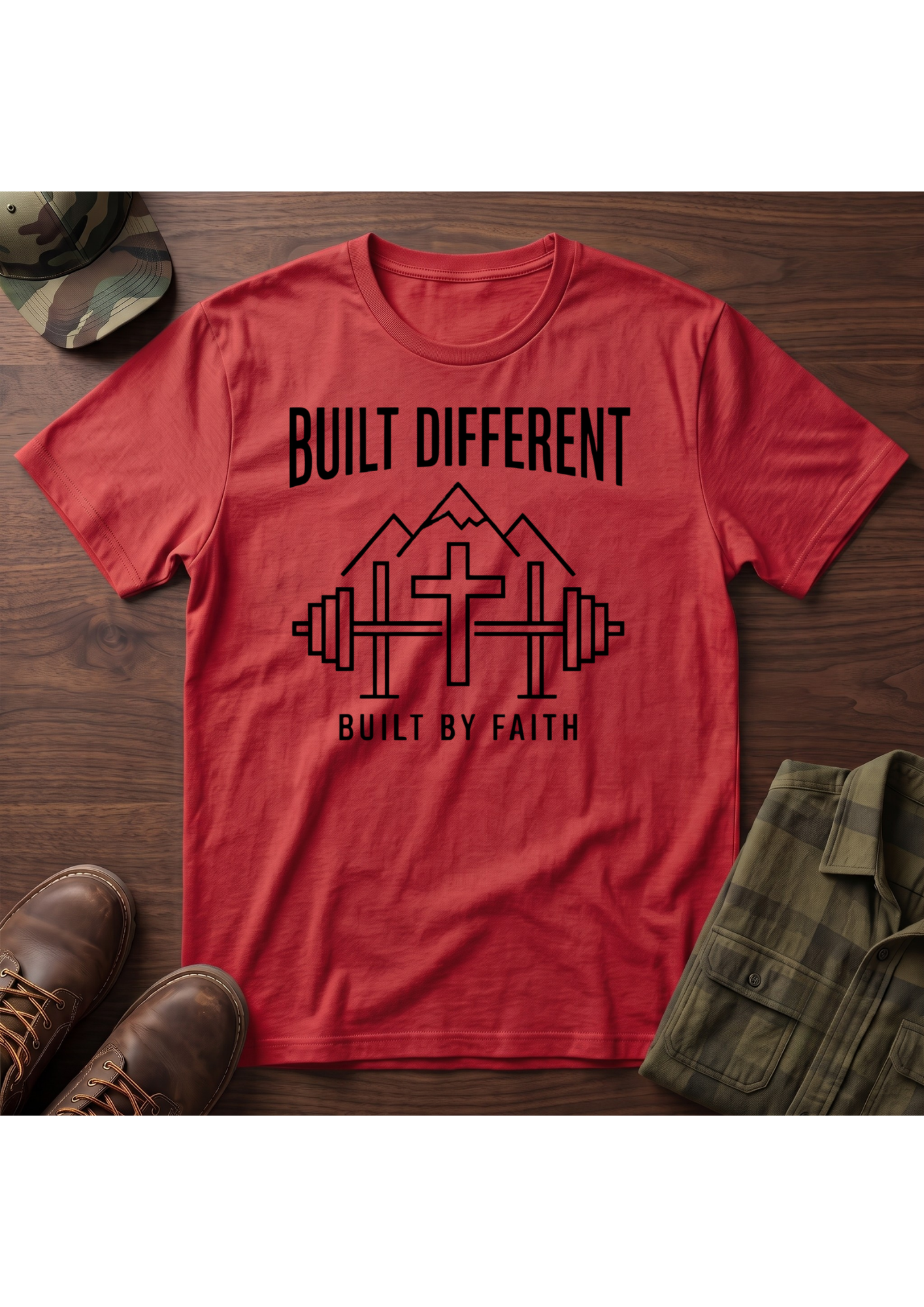 Built Different by Faith  Minimalist T-Shirt