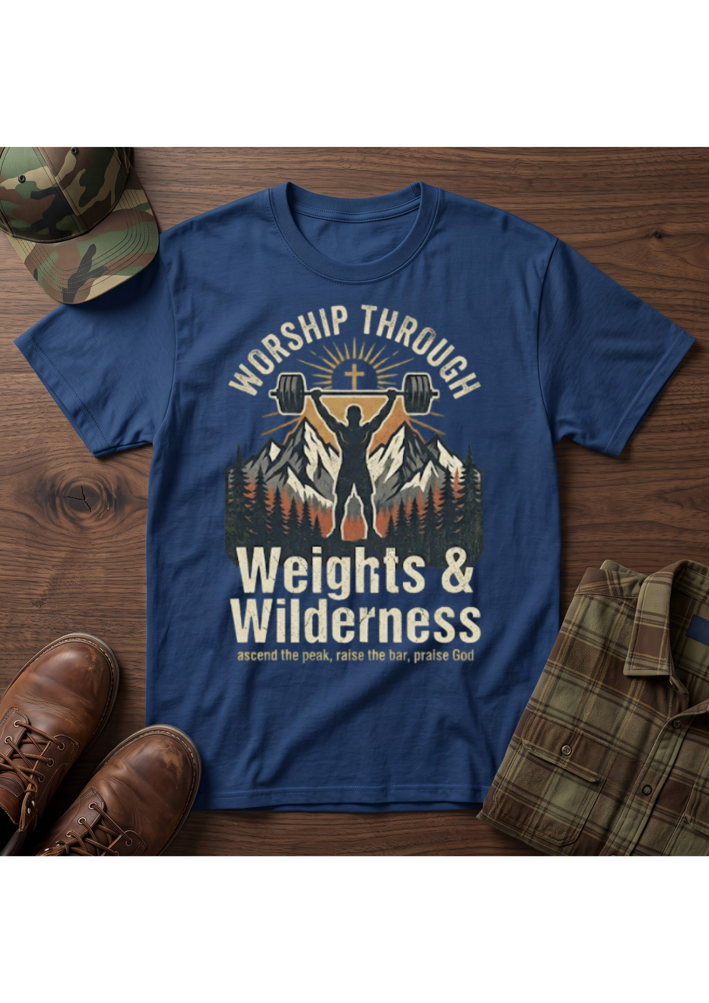 Worship Through Weights & Wilderness T-Shirt
