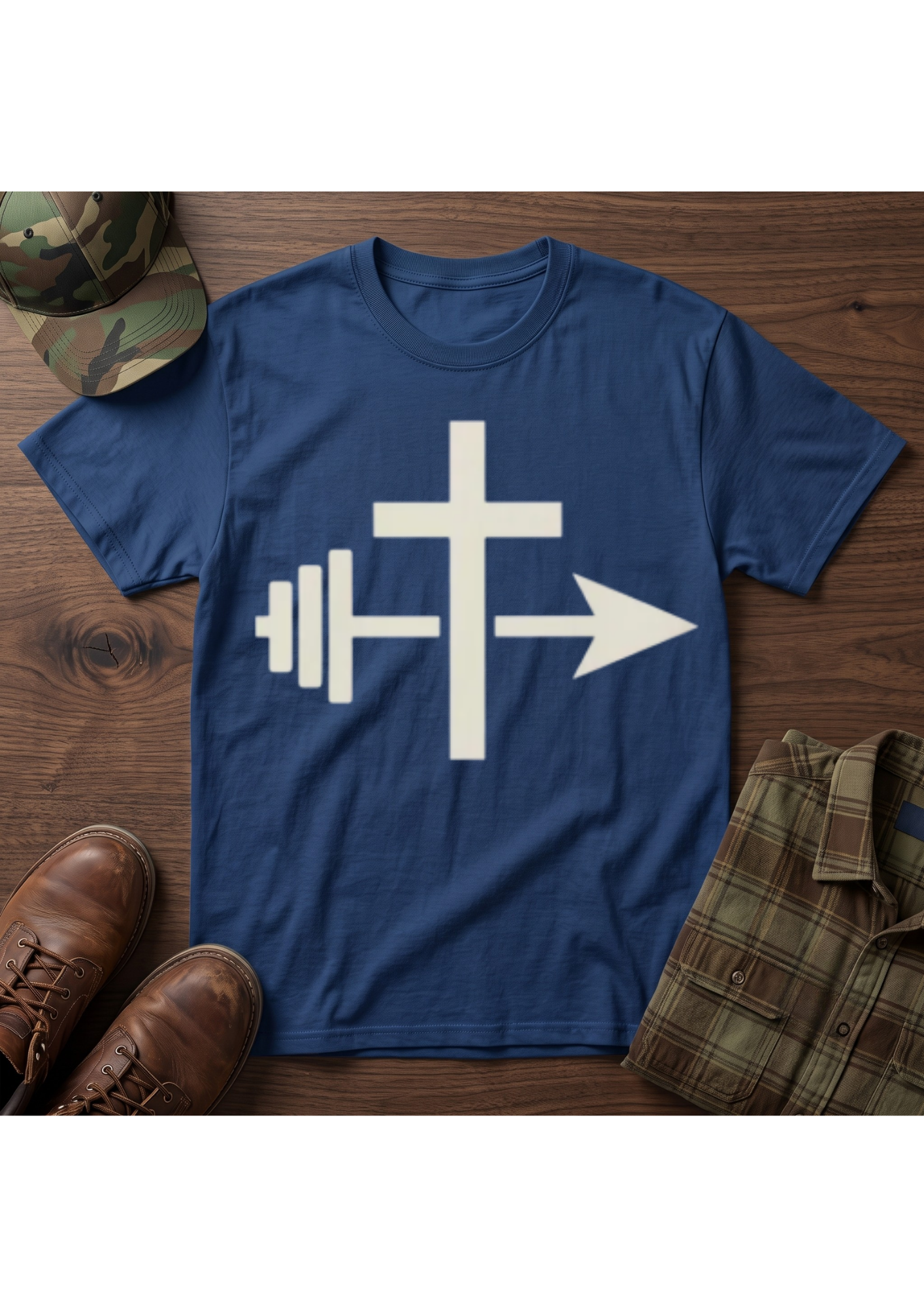 Cross, Barbell and Arrow T-Shirt