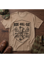 Rise, Kill, Eat Bow and Antler T-Shirt