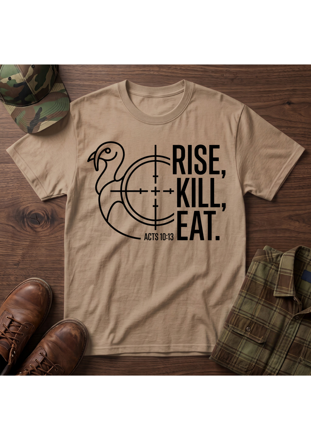 Rise, Kill, Eat Turkey and Crosshair T-Shirt
