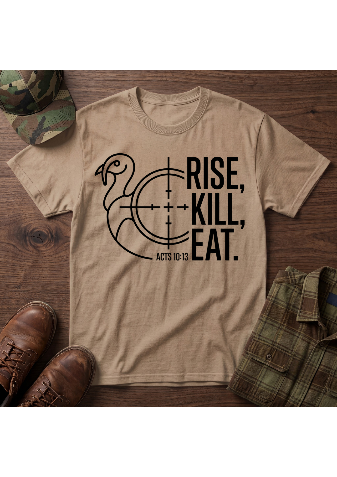 Rise, Kill, Eat Turkey and Crosshair T-Shirt