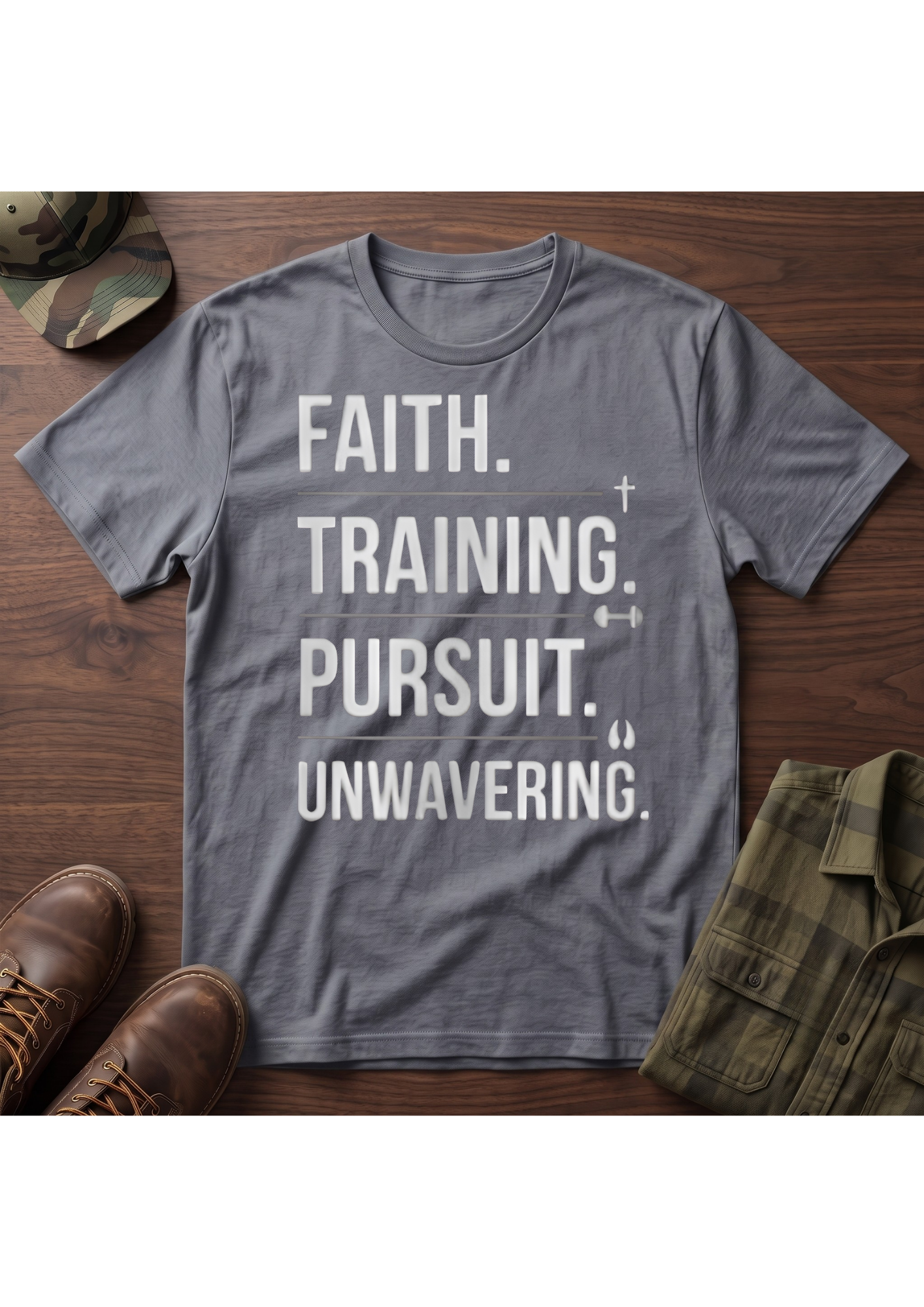 Faith. Training. Pursuit. Unwavering T-Shirt