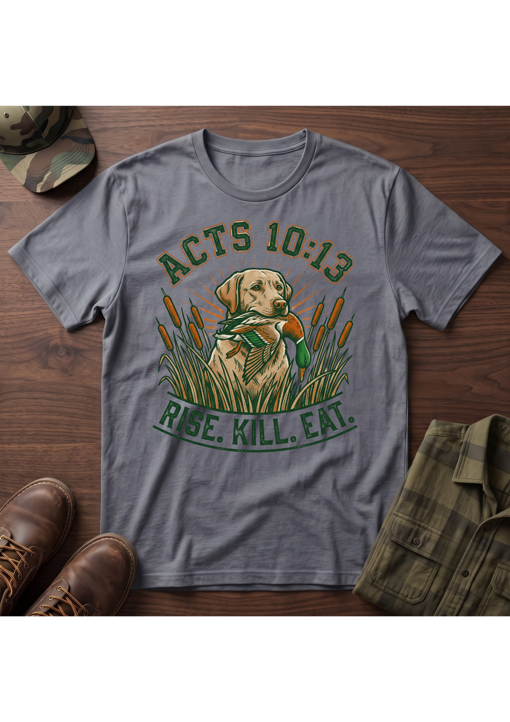 Rise, Kill, Eat Waterfowl Retriever T-Shirt