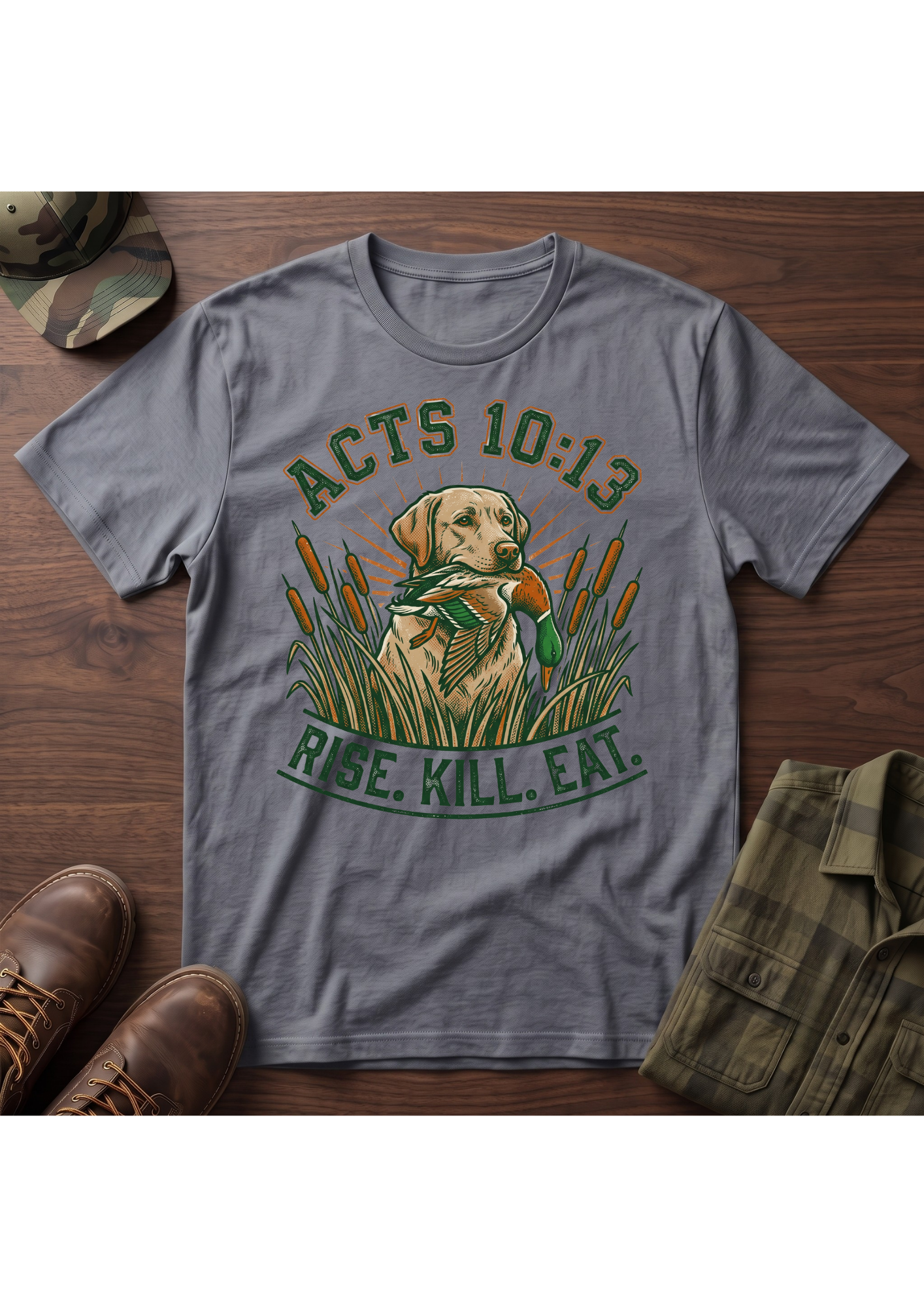 Rise, Kill, Eat Waterfowl Retriever T-Shirt