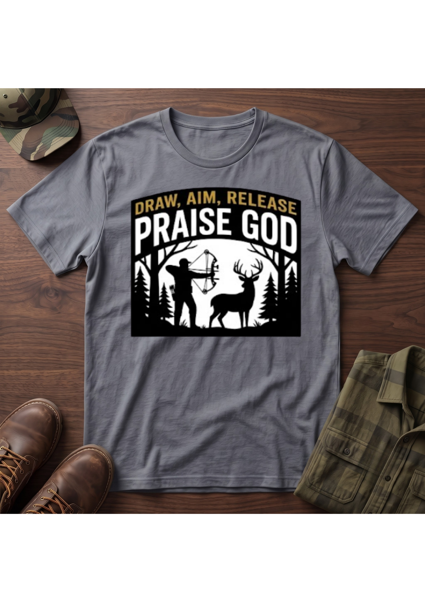 Draw, Aim, Release, Praise God T-Shirt