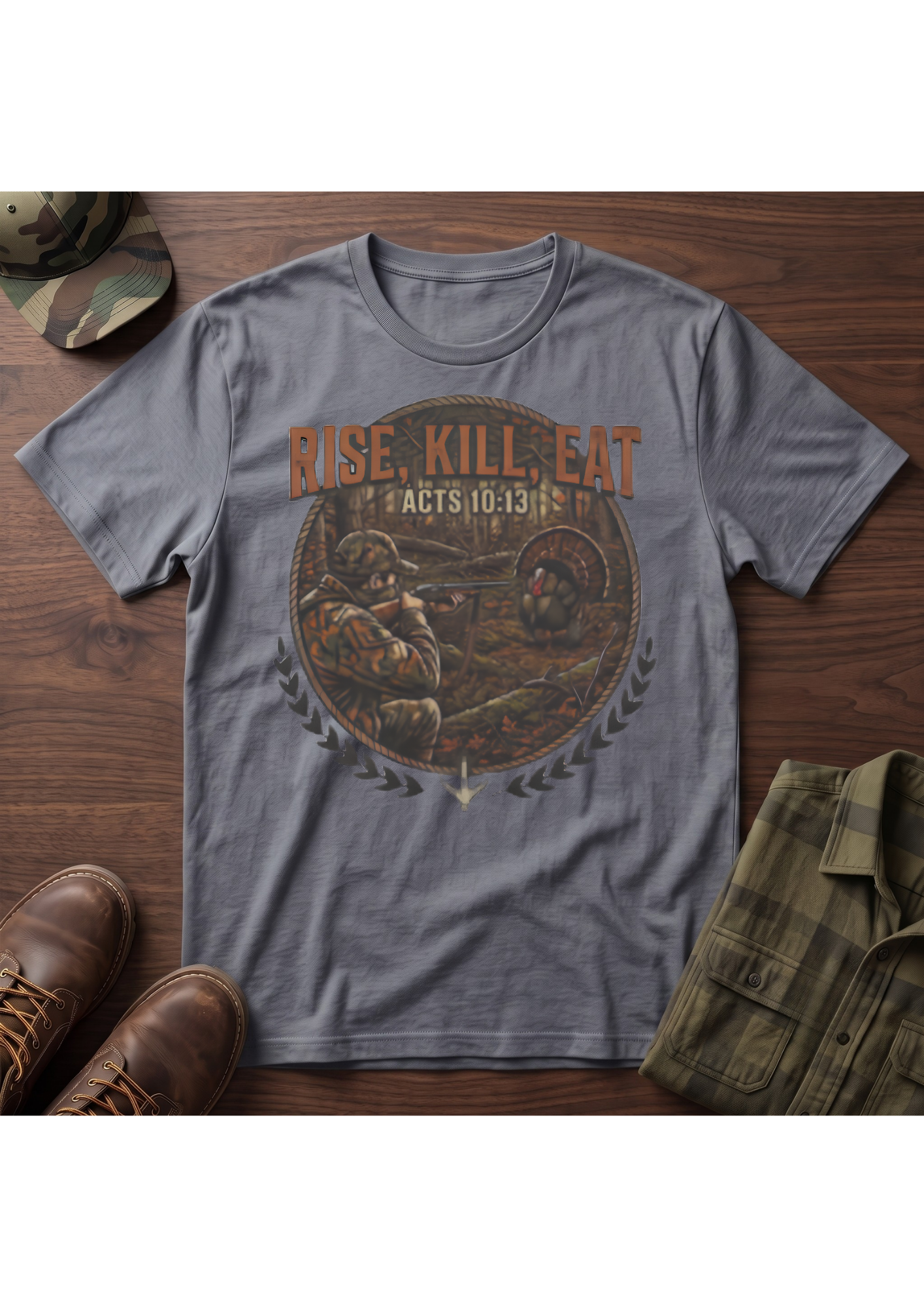 Turkey Hunter Acts 10:13 Tee Shirt