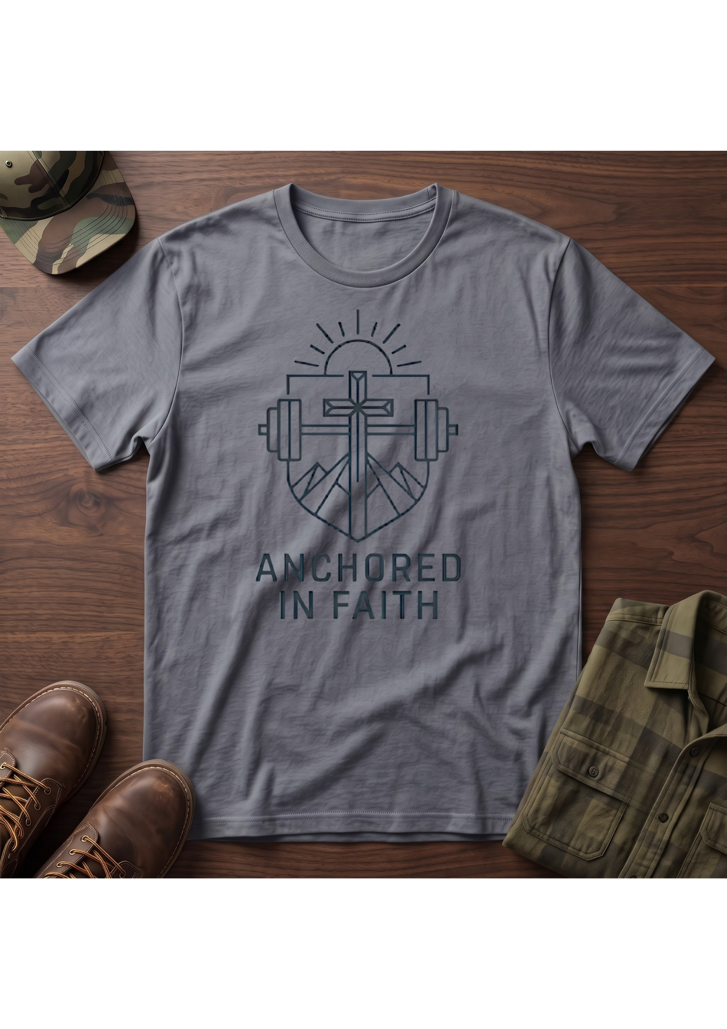 Anchored in Faith  Minimalist T-Shirt