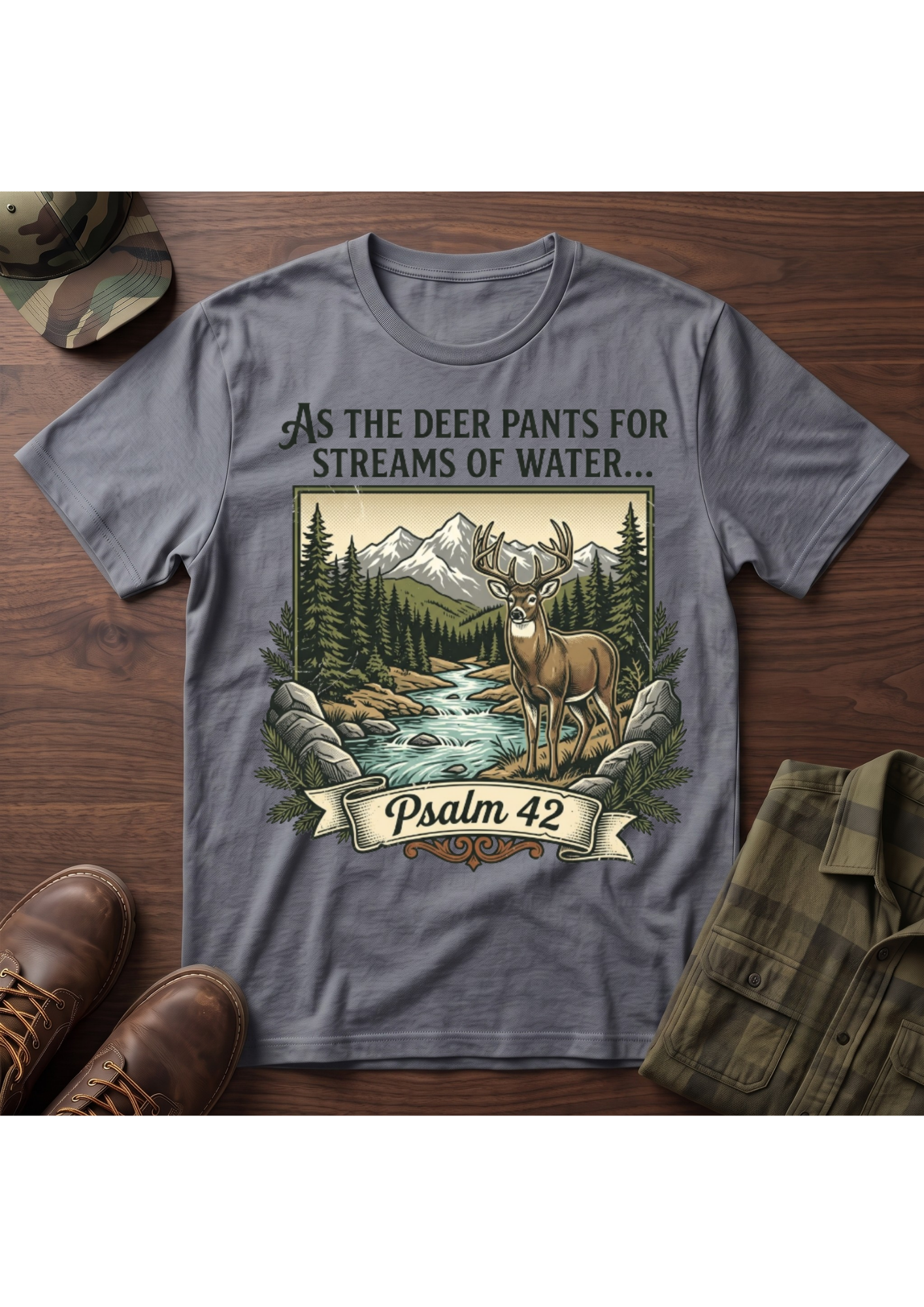As the Deer Pants Psalm 42 T-Shirt