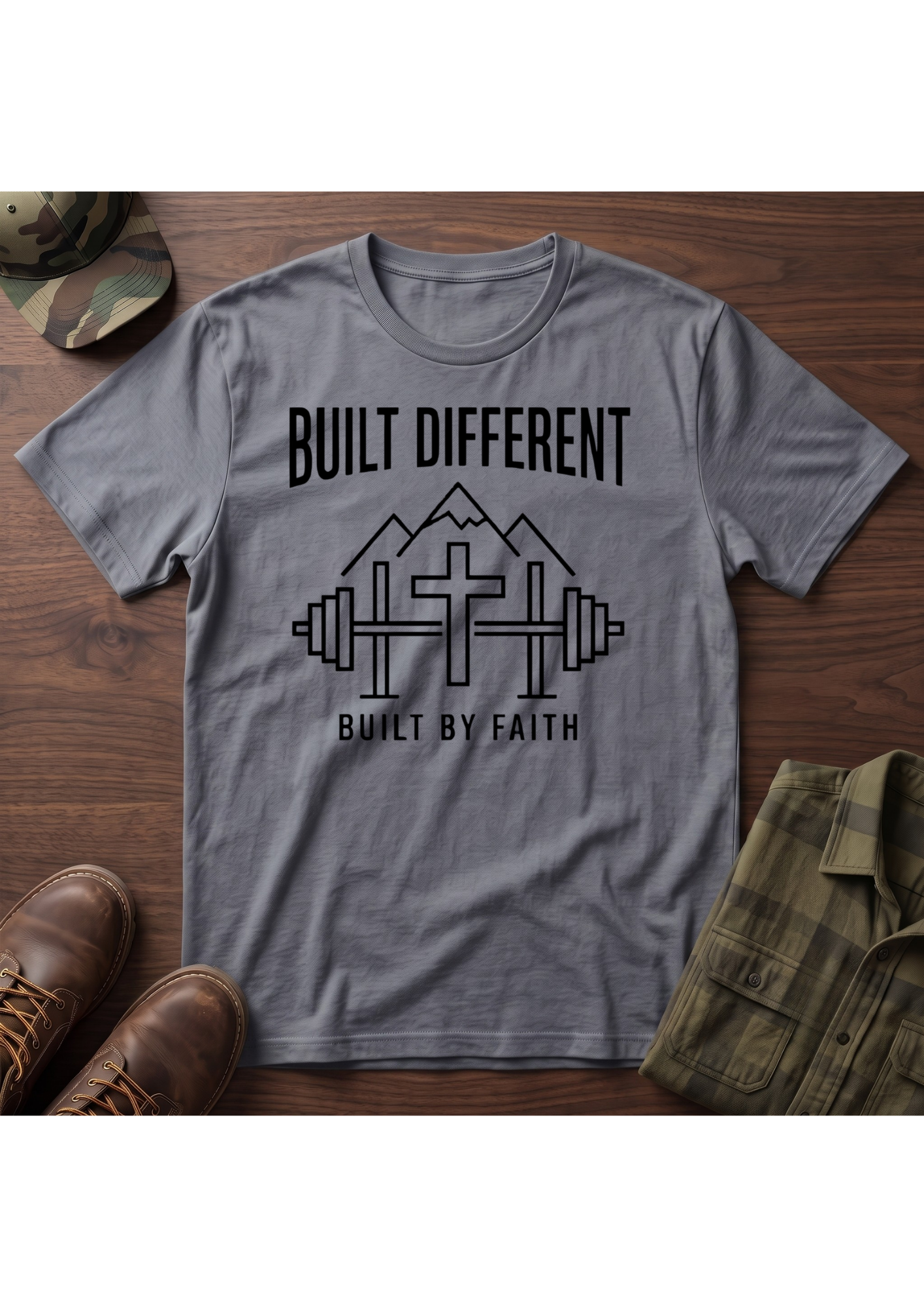 Built Different by Faith  Minimalist T-Shirt