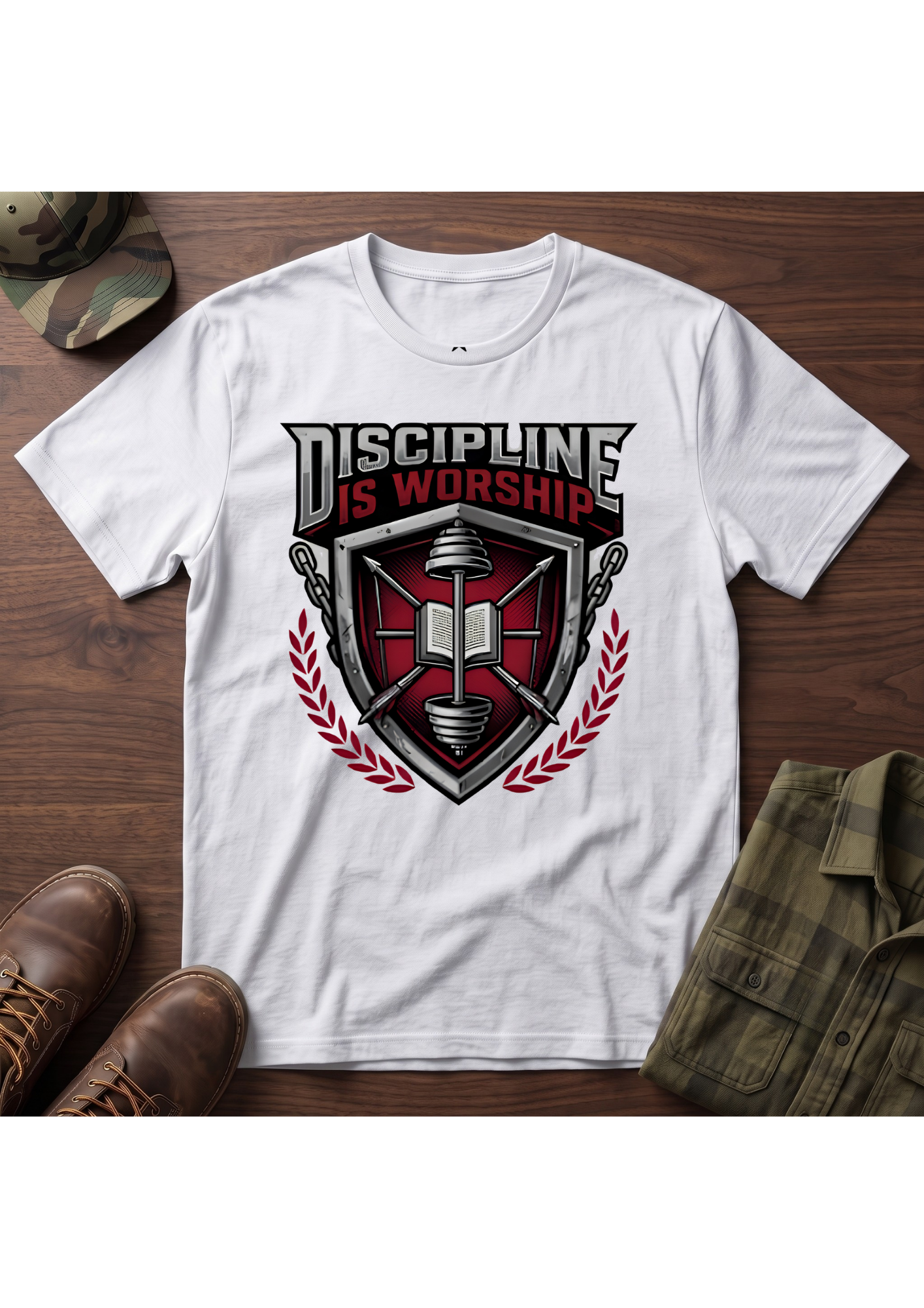 Discipline is Worship Shield T-Shirt