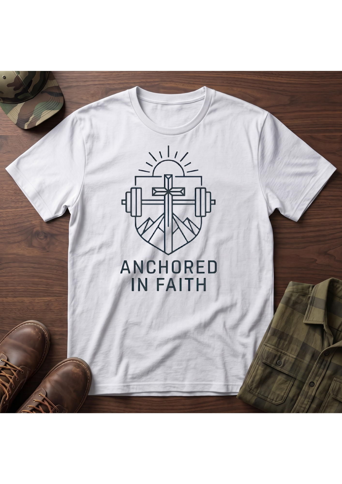 Anchored in Faith  Minimalist T-Shirt