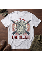 Rise, Kill, Eat Turkey and Shotguns T-Shirt