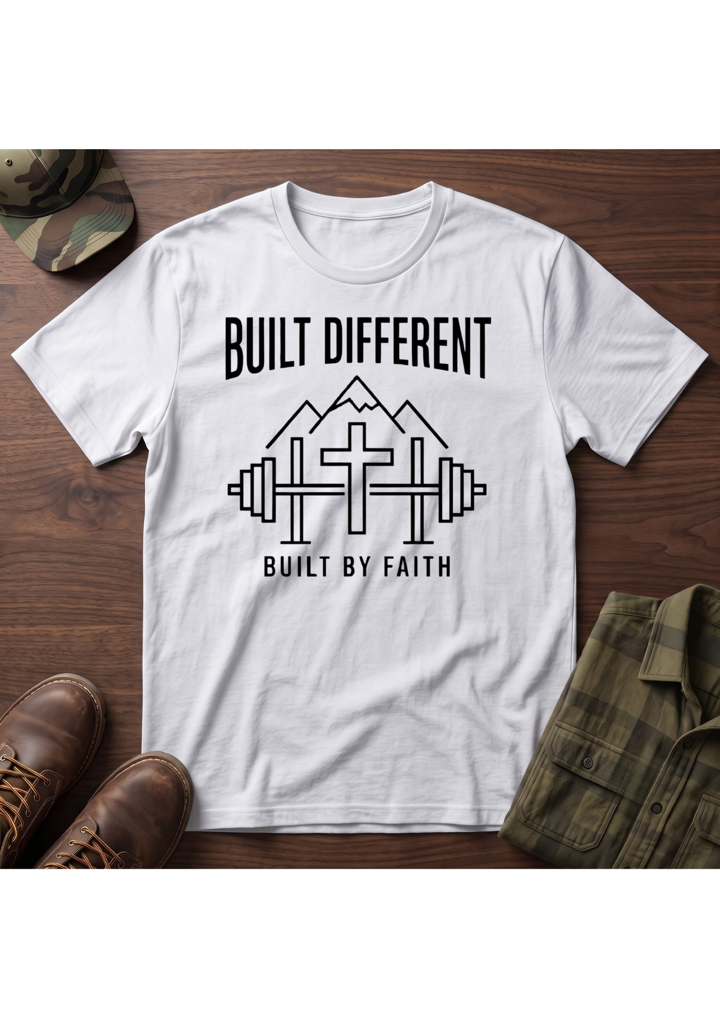 Built Different by Faith  Minimalist T-Shirt