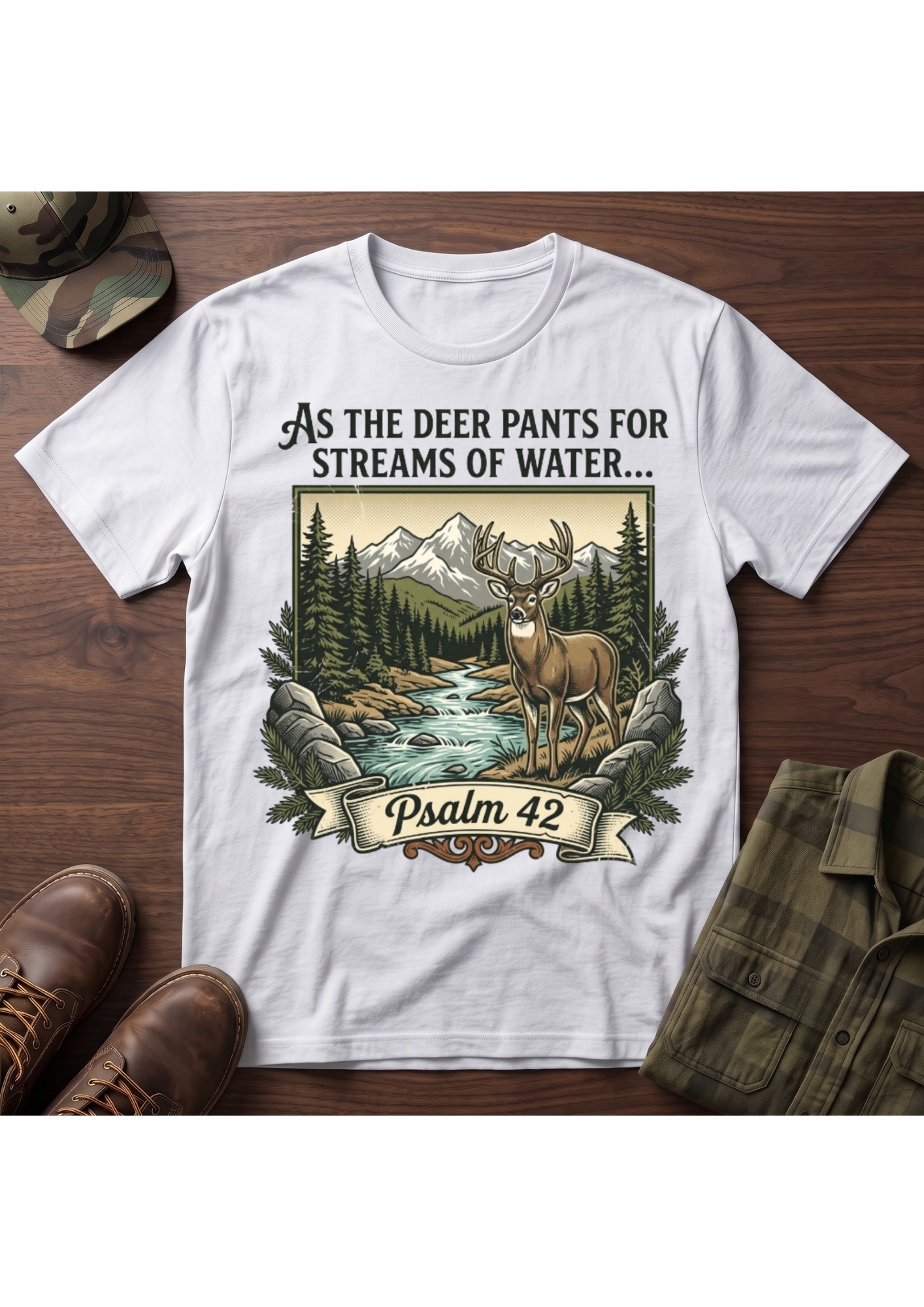 As the Deer Pants Psalm 42 T-Shirt