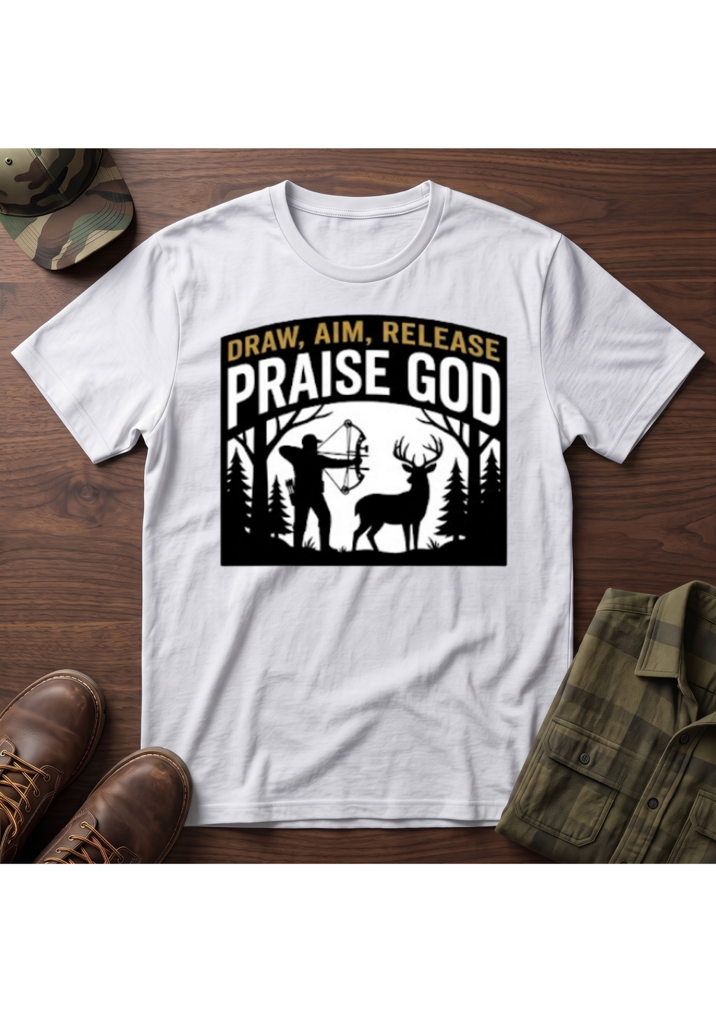 Draw, Aim, Release, Praise God T-Shirt