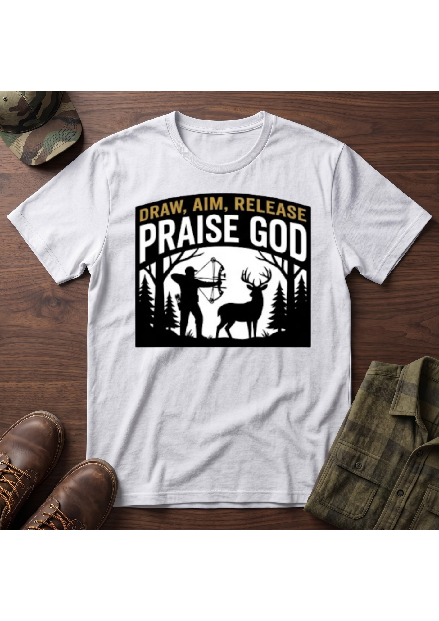 Draw, Aim, Release, Praise God T-Shirt