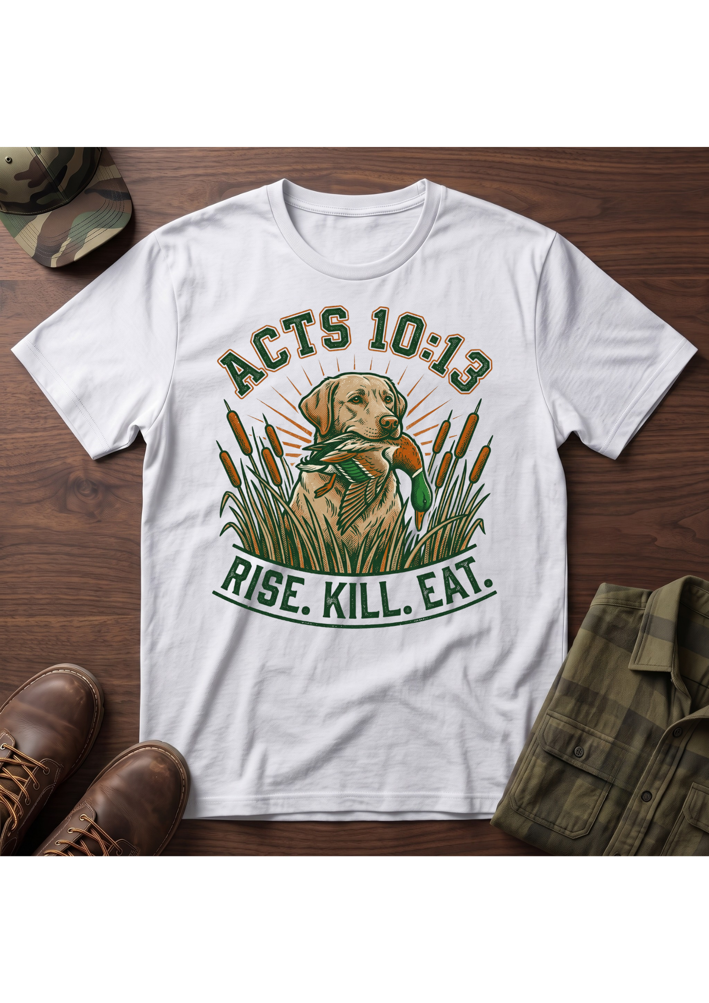 Rise, Kill, Eat Waterfowl Retriever T-Shirt