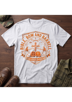 Bible Bow and Barbell Orange Emblem T-Shirt
