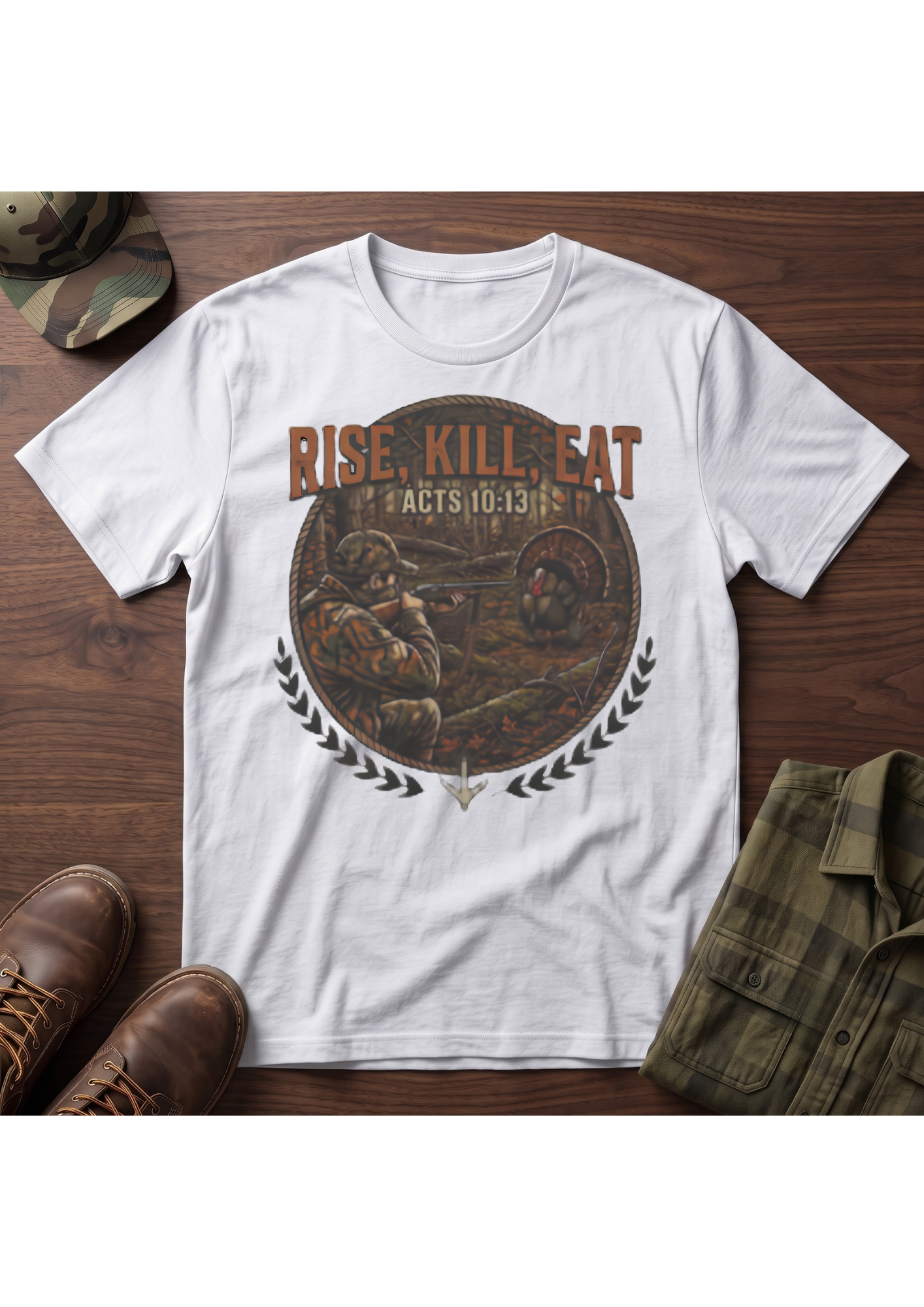 Turkey Hunter Acts 10:13 Tee Shirt